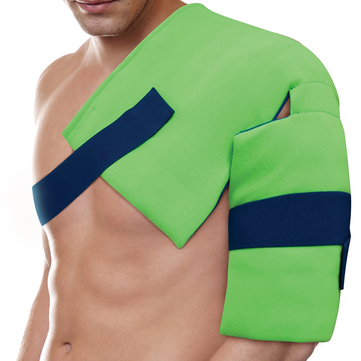 Polar Ice Cold Pack for Shoulder/Hip Wrap-Cold Pack with Wrap Polar Ice Hip / Shoulder One Size Fits Most 2 X 10 X 10 Inch Fleece / Water Reusable