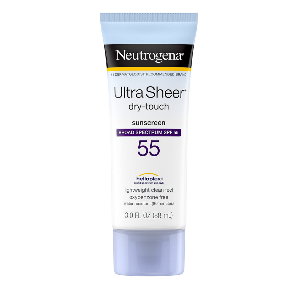 Neutrogena Ultra Sheer Dry-Touch Sunscreen Lotion, SPF 55-Sunscreen Neutrogena Ultra Sheer SPF 55 Lotion 3 oz. Tube