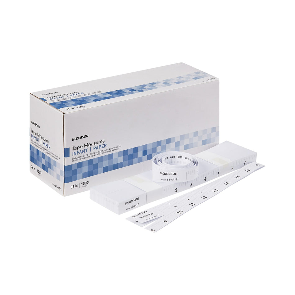 McKesson Measurement Tape, 36 Inch-Measurement Tape McKesson 36 Inch Paper Disposable English / Metric