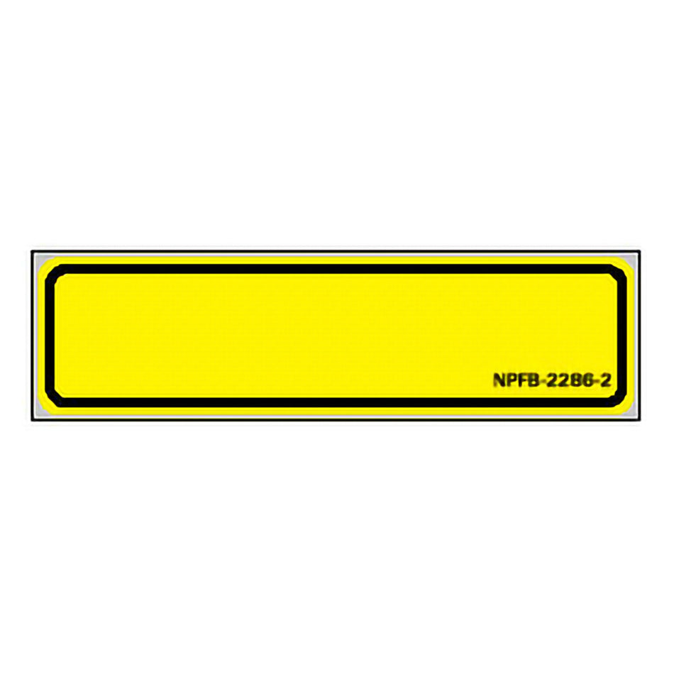 Blank Label Barkley® Multipurpose Label Black / Yellow 1-3/8 X 5-3/8 Inch