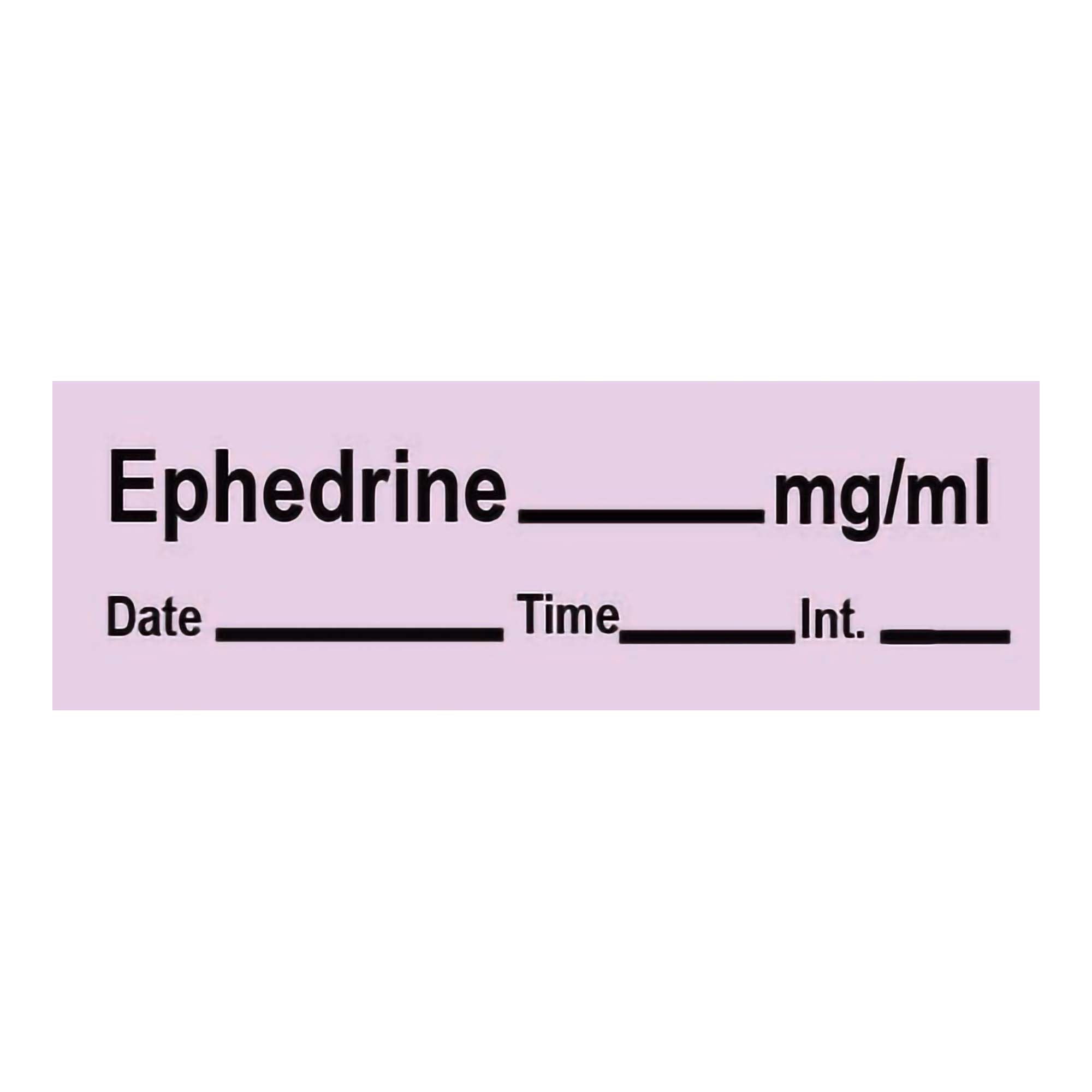 Timemed Drug Label, EPHEDrine_mg/mL Date_Time_In_ - Indicators and Signage>Labels>Medication Labels - PDC Healthcare