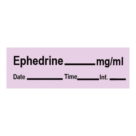 Timemed Drug Label, EPHEDrine_mg/mL Date_Time_In_ - Indicators and Signage>Labels>Medication Labels - PDC Healthcare