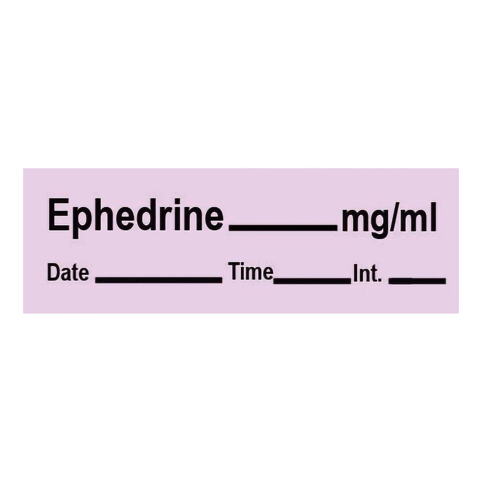 Timemed Drug Label, EPHEDrine_mg/mL Date_Time_In_ - Indicators and Signage>Labels>Medication Labels - PDC Healthcare