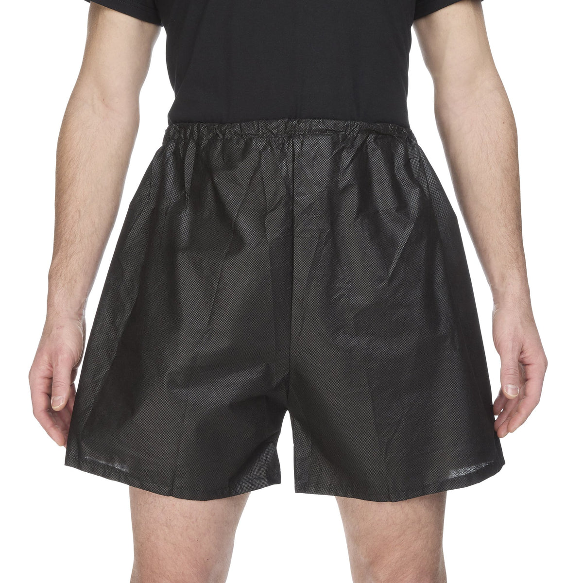 Reflections Exam Shorts, Large/X-Large-Exam Shorts Reflections Large / X-Large Black Spunbond Polypropylene Adult Disposable