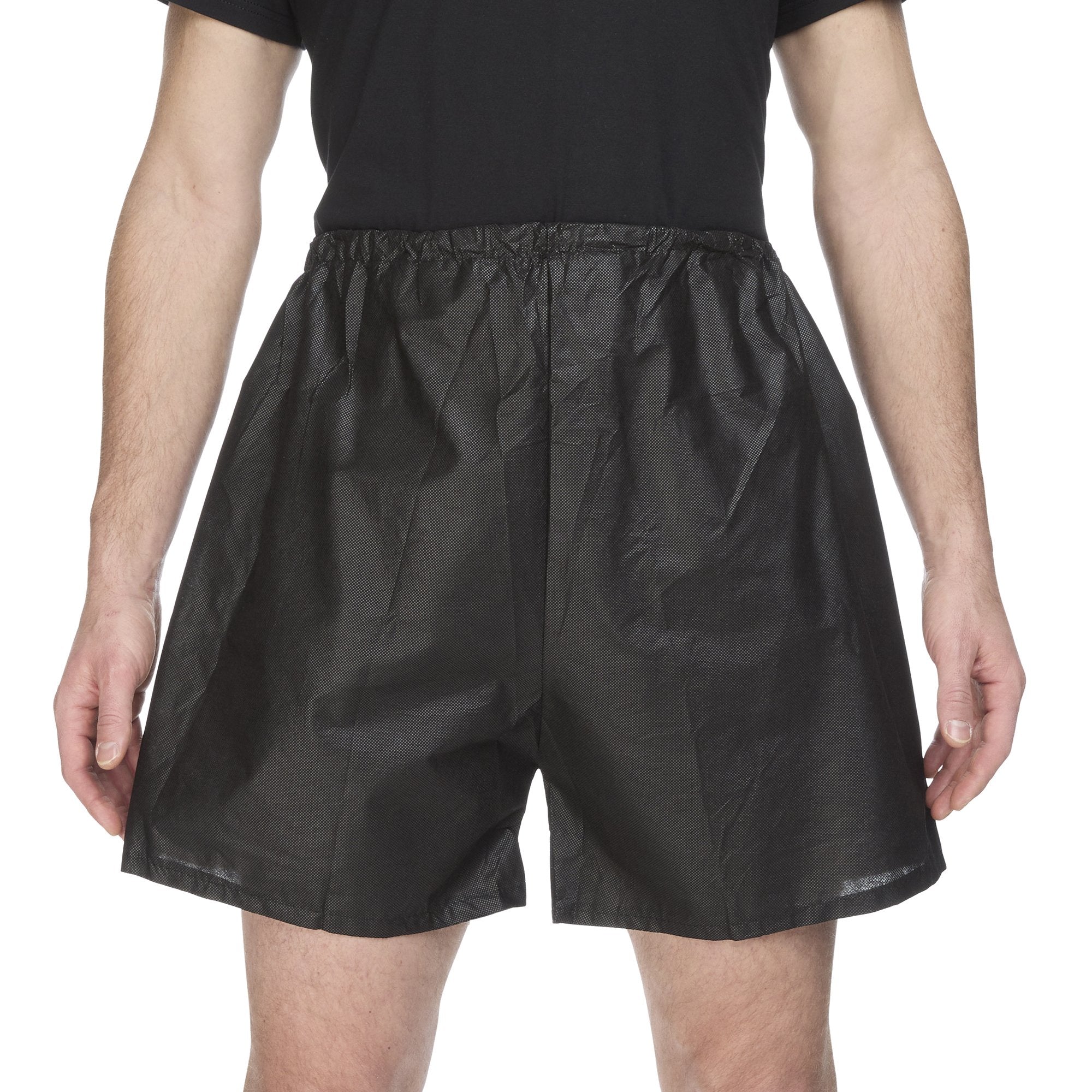 Reflections Exam Shorts, Large/X-Large-Exam Shorts Reflections Large / X-Large Black Spunbond Polypropylene Adult Disposable