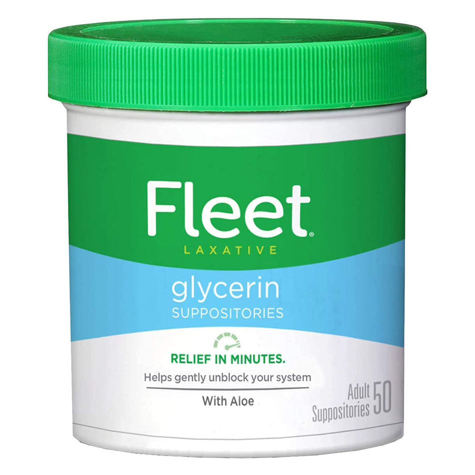 Fleet Glycerin Laxative-Laxative Fleet Suppository 50 per Box 2 Gram Strength Glycerin