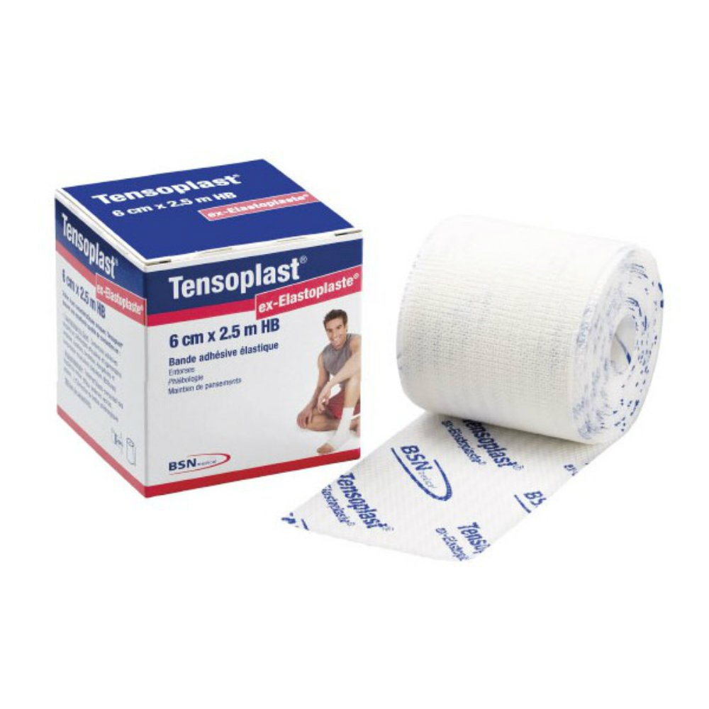Tensoplast No Closure Elastic Adhesive Bandage, 3 Inch x 5 Yard-Elastic Adhesive Bandage Tensoplast 3 Inch X 5 Yard No Closure White NonSterile Medium Compression