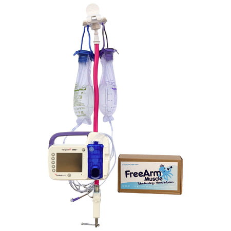 Feeding Tube / Infusion Bag Holder FreeArm® Muscle Pink For Feeding Bags, Gravity Sryinges, Lightweight Feeding Pumps - Nu...
