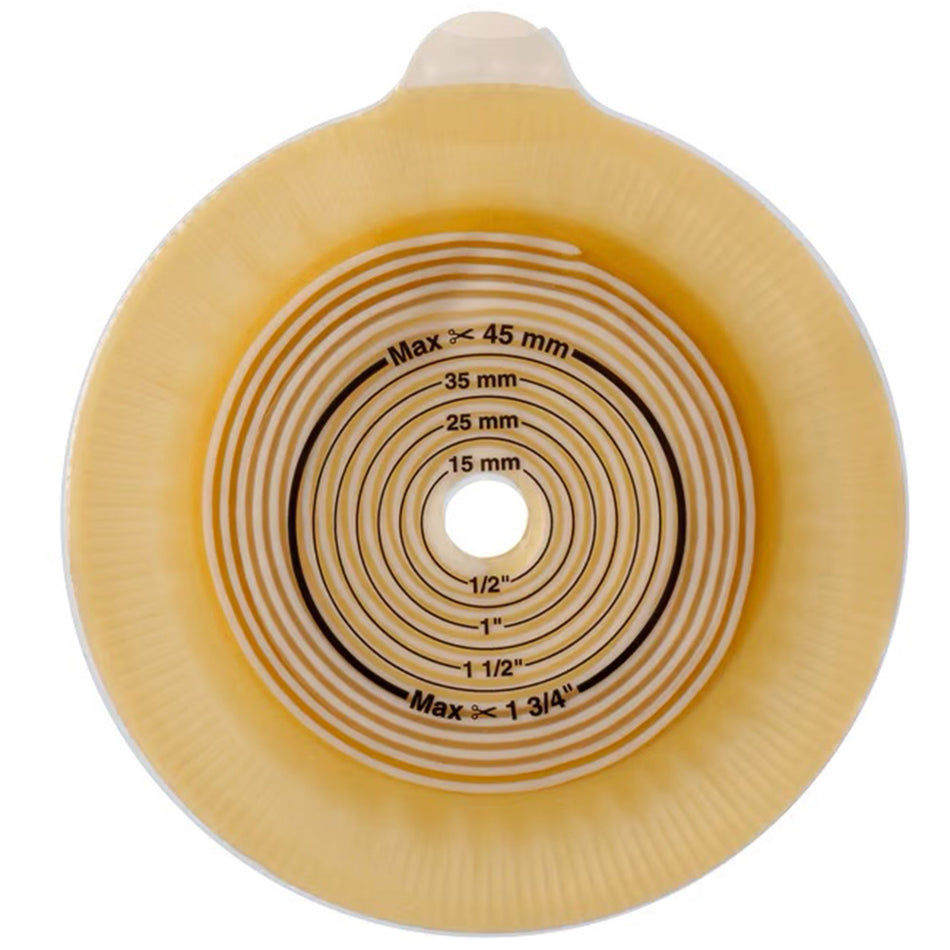 Assura Colostomy Barrier With 1-Inch Stoma Opening-"Ostomy Barrier Assura Precut, Extended Wear Silicone Based Adhesive 40 mm Flange Green Code System Synthetic Resin 1 Inch Opening"