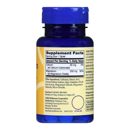 Foster & Thrive Magnesium 250 mg Tablets-Dietary Supplement Foster & Thrive Magnesium 250 mg Strength Tablet 100 per Bottle