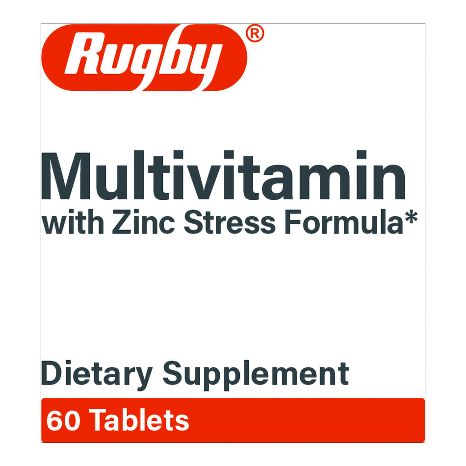 Rugby� Multivitamin with Zinc Stress Formula-Multivitamin Supplement Zinc Stress Formula Vitamin C 500 mg Strength Tablet 60 per Bottle