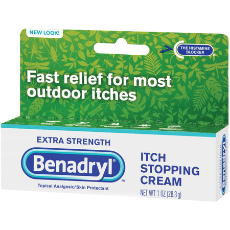 Benadryl Itch Stopping Cream-Itch Relief Benadryl 2% - 0.1% Strength Cream 1 oz. Tube