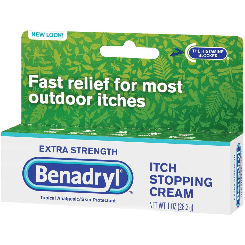 Benadryl Itch Stopping Cream-Itch Relief Benadryl 2% - 0.1% Strength Cream 1 oz. Tube