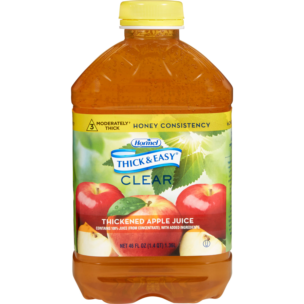 Thick & Easy Honey Consistency Apple Thickened Beverage, 46-ounce bottle-Thickened Beverage Thick & Easy 46 oz. Bottle Apple Flavor Liquid IDDSI Level 3 Moderately Thick/Liquidized