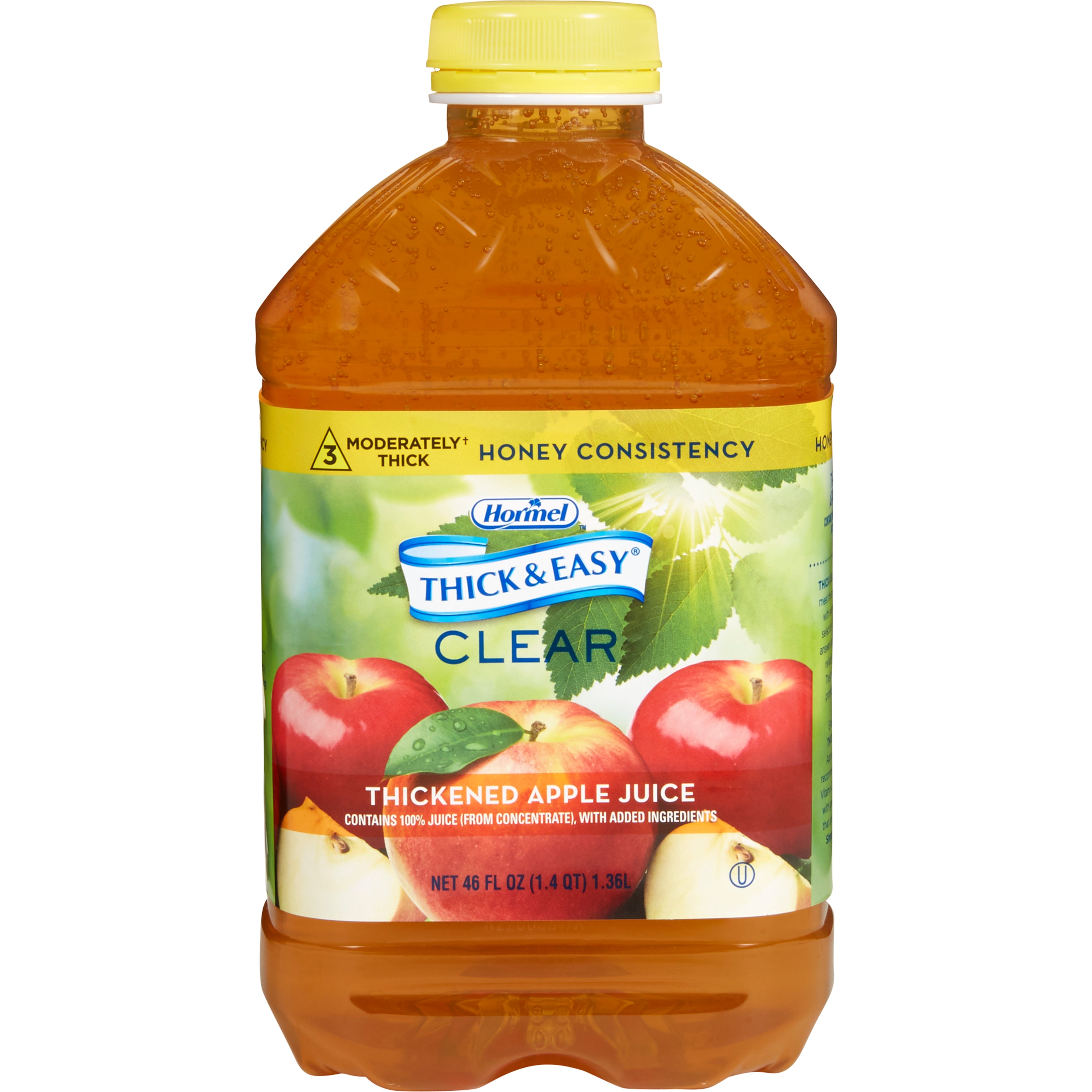 Thick & Easy Honey Consistency Apple Thickened Beverage, 46-ounce bottle-Thickened Beverage Thick & Easy 46 oz. Bottle Apple Flavor Liquid IDDSI Level 3 Moderately Thick/Liquidized