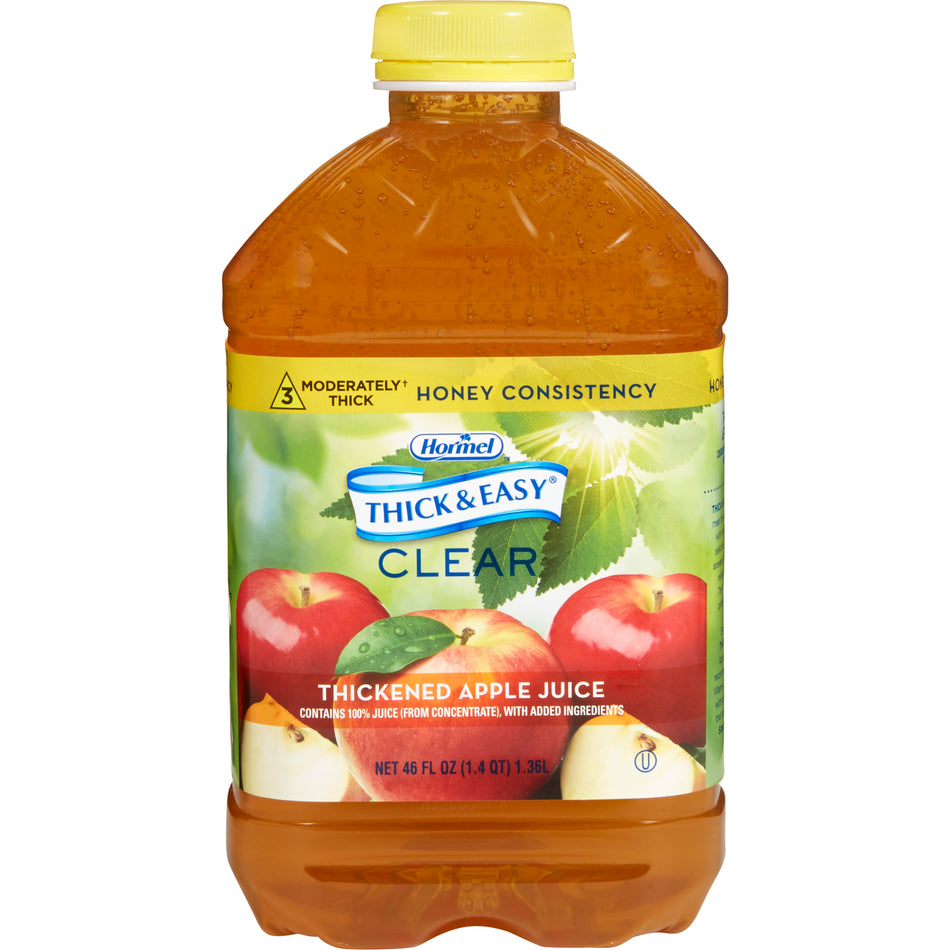 Thick & Easy Honey Consistency Apple Thickened Beverage, 46-ounce bottle-Thickened Beverage Thick & Easy 46 oz. Bottle Apple Flavor Liquid IDDSI Level 3 Moderately Thick/Liquidized