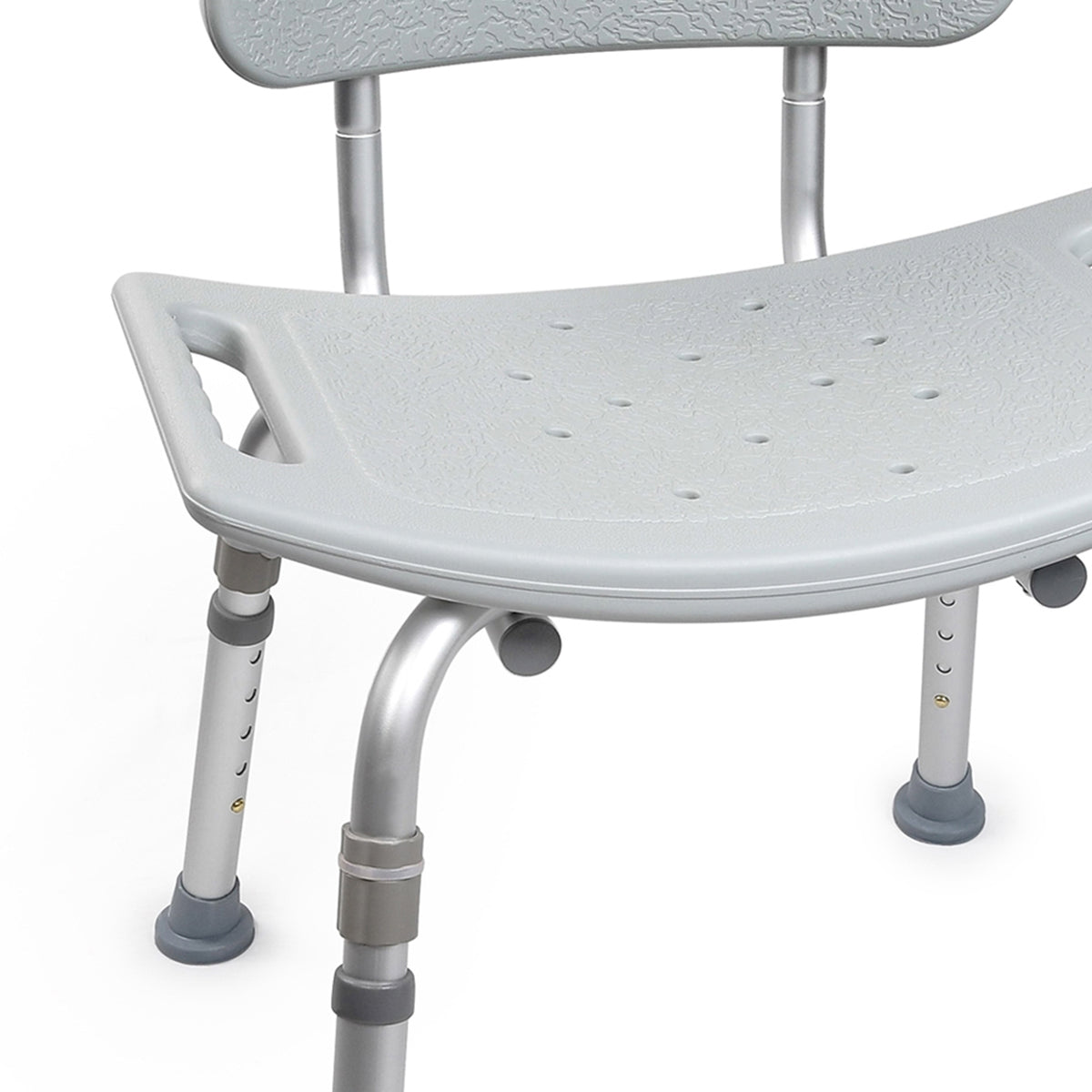McKesson Removable Back Aluminum Bath Bench, 15 19 Inch, Gray-Bath Bench McKesson Without Arms Aluminum Frame Removable Backrest 19-1/4 Inch Seat Width 300 lbs. Weight Capacity