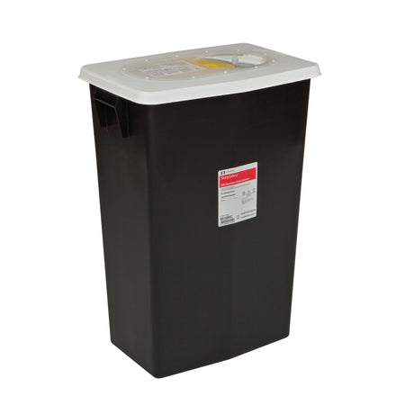 SharpSafety RCRA Waste Container, 18 Gallon, 26 x 12 x 18 Inch-RCRA Waste Container SharpSafety Black Base 26 H X 12-3/4 D X 18-1/4 W Inch Vertical Entry 18 Gallon