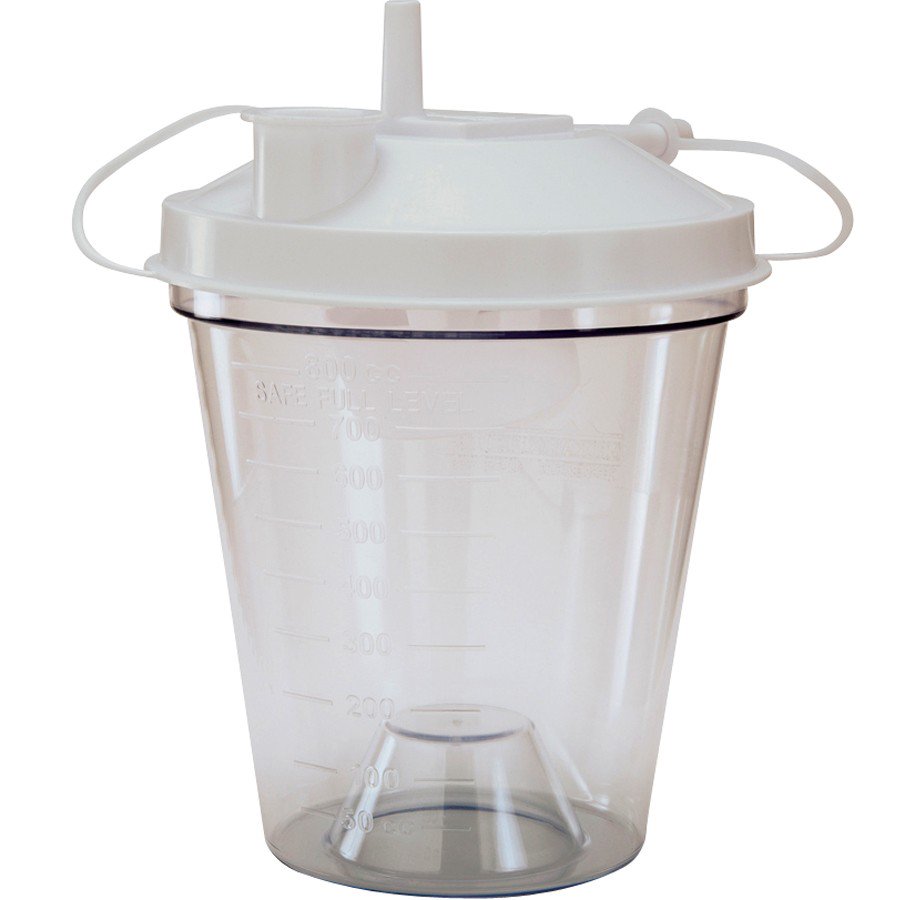 drive Suction Canister, 800 mL-Suction Canister Drive Medical 800 mL Float Valve Shut-Off Lid