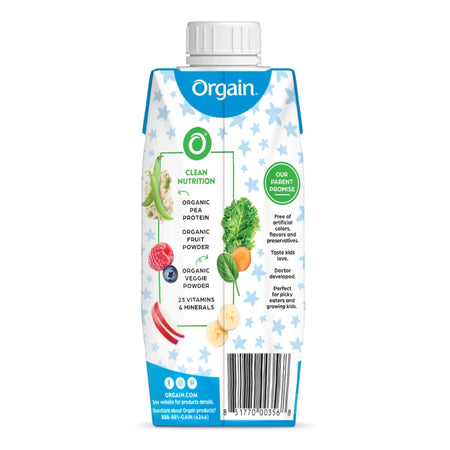 Orgain Kids Plant Protein Organic Nutritional Shake, Vanilla, 8-ounce carton-Pediatric Oral Supplement Orgain Kids Plant Protein Nutritional Shake Vanilla Flavor 8 oz. Carton Liquid Plant Based