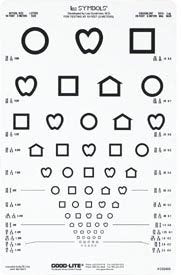 Lea Symbols Distance Vision Eye Chart-Eye Chart Lea Symbols 10 Foot Distance Acuity Test