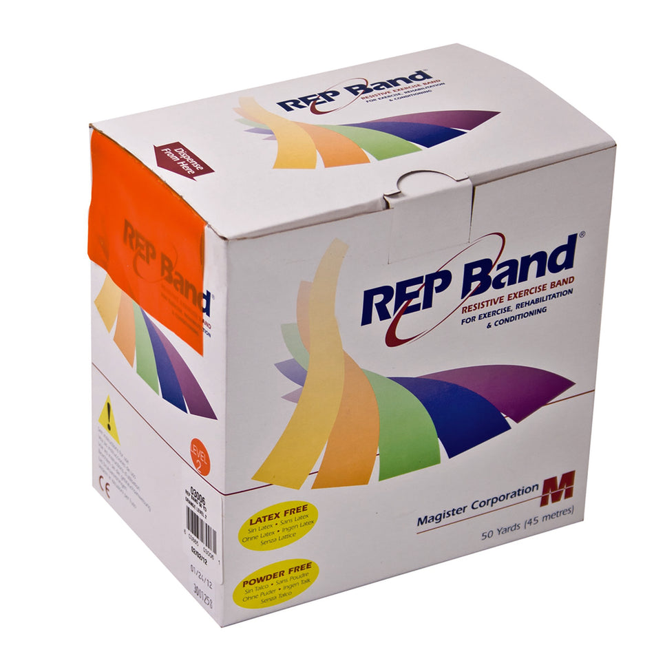 REP Band Exercise Resistance Band, Orange, 4 Inch x 50 Yard, Light Resistance-Exercise Resistance Band REP Band Orange 4 Inch X 50 Yard Light Resistance