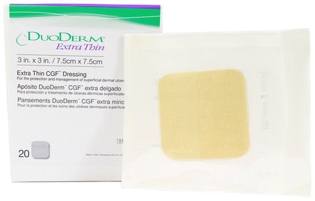 DuoDerm Extra Thin Hydrocolloid Dressing, 6 x 7 Inch Triangle-Thin Hydrocolloid Dressing DuoDERM Extra Thin CGF Film Backing 6 X 7 Inch Triangle Hydrocolloid / Film