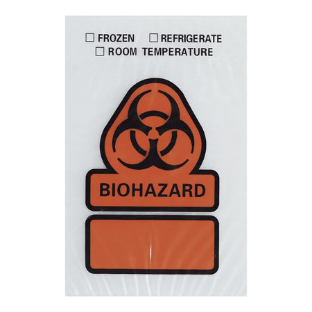 Specimen Transport Bag with Document Pouch, Zip Closure, 6 x 9 Inch - Clinical Laboratory>Specimen Collection>Specimen Col...