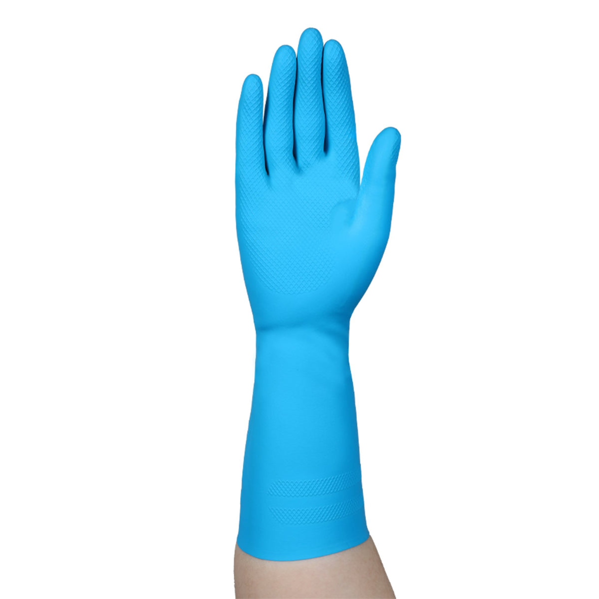 Ansell Latex/Nitrile Utility Glove, Small, Blue-Utility Glove Small Flock Lined Latex / Nitrile Blue 13 Inch Straight Cuff NonSterile