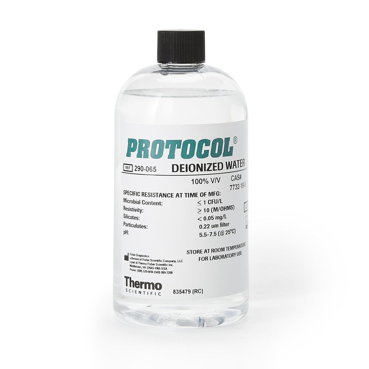 Thermo Scientific Deionized Water-Chemistry Reagent Thermo Scientific Deionized Water Reagent Grade / Type I pH 7.0 16 oz.