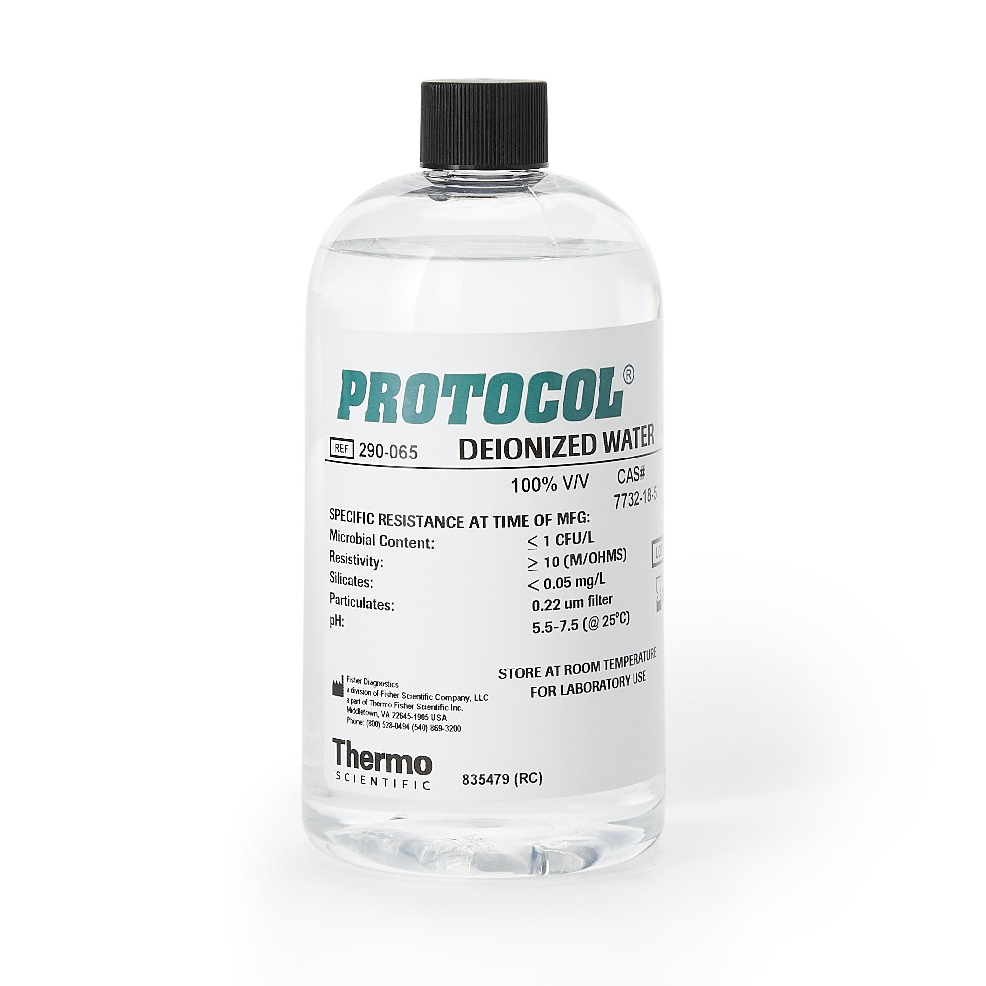Thermo Scientific Deionized Water-Chemistry Reagent Thermo Scientific Deionized Water Reagent Grade / Type I pH 7.0 16 oz.