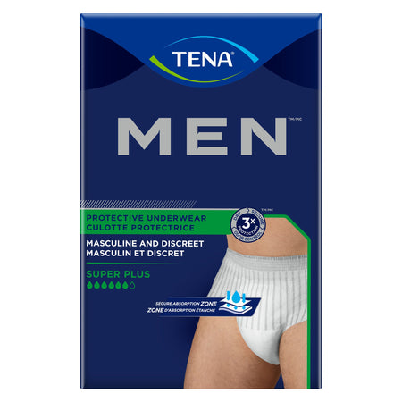 Tena Men Super Plus Protective Underwear, Large/X-Large-Male Adult Absorbent Underwear TENA MEN Super Plus Pull On with Tear Away Seams Large / X-Large Disposable Heavy Absorbency