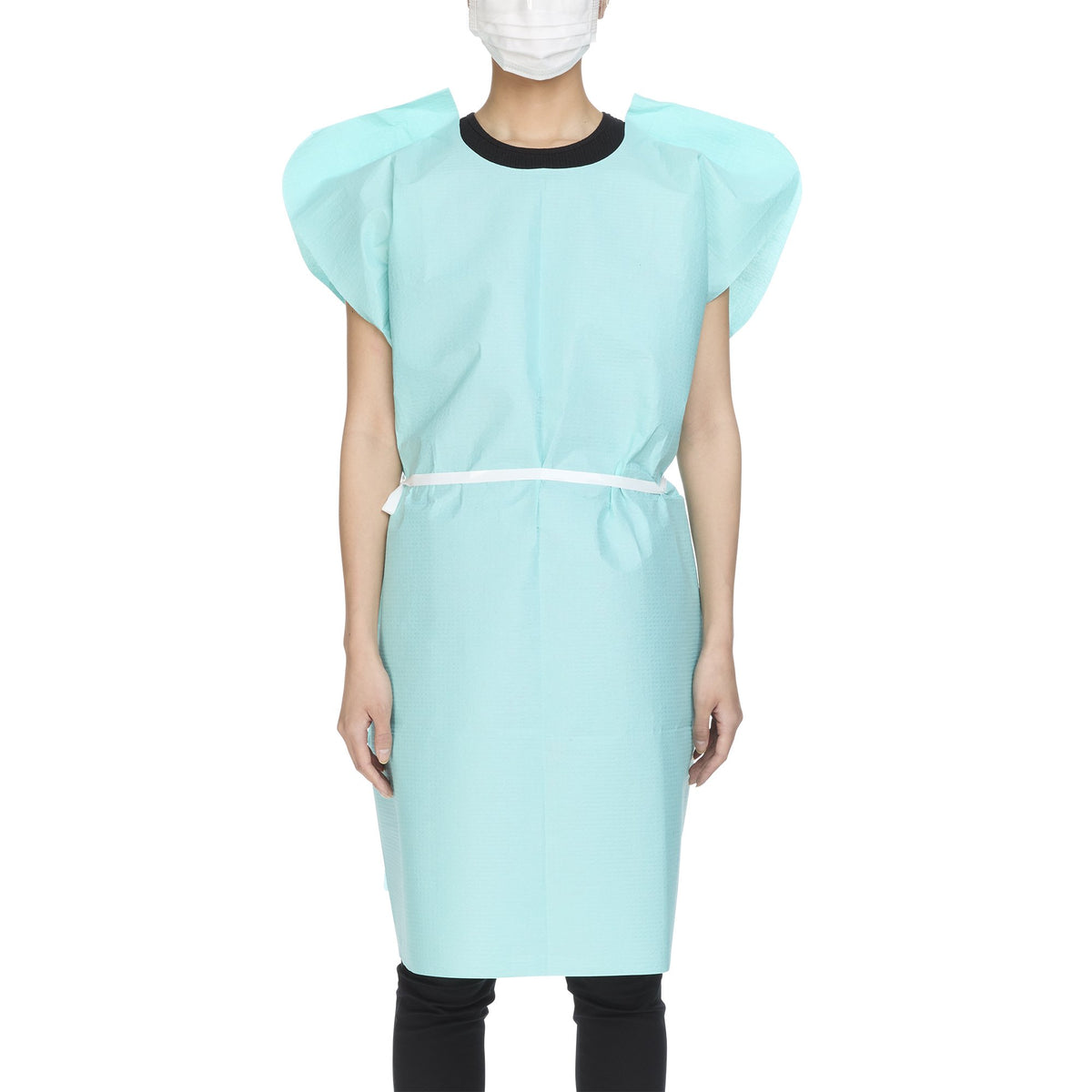 McKesson Patient Exam Gown, One Size Fits Most, Teal-Patient Exam Gown McKesson One Size Fits Most Teal Disposable