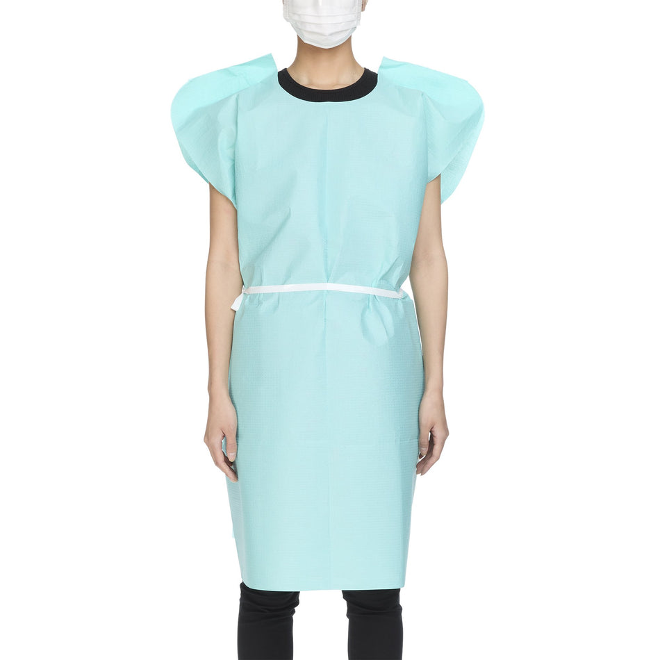 McKesson Patient Exam Gown, One Size Fits Most, Teal-Patient Exam Gown McKesson One Size Fits Most Teal Disposable