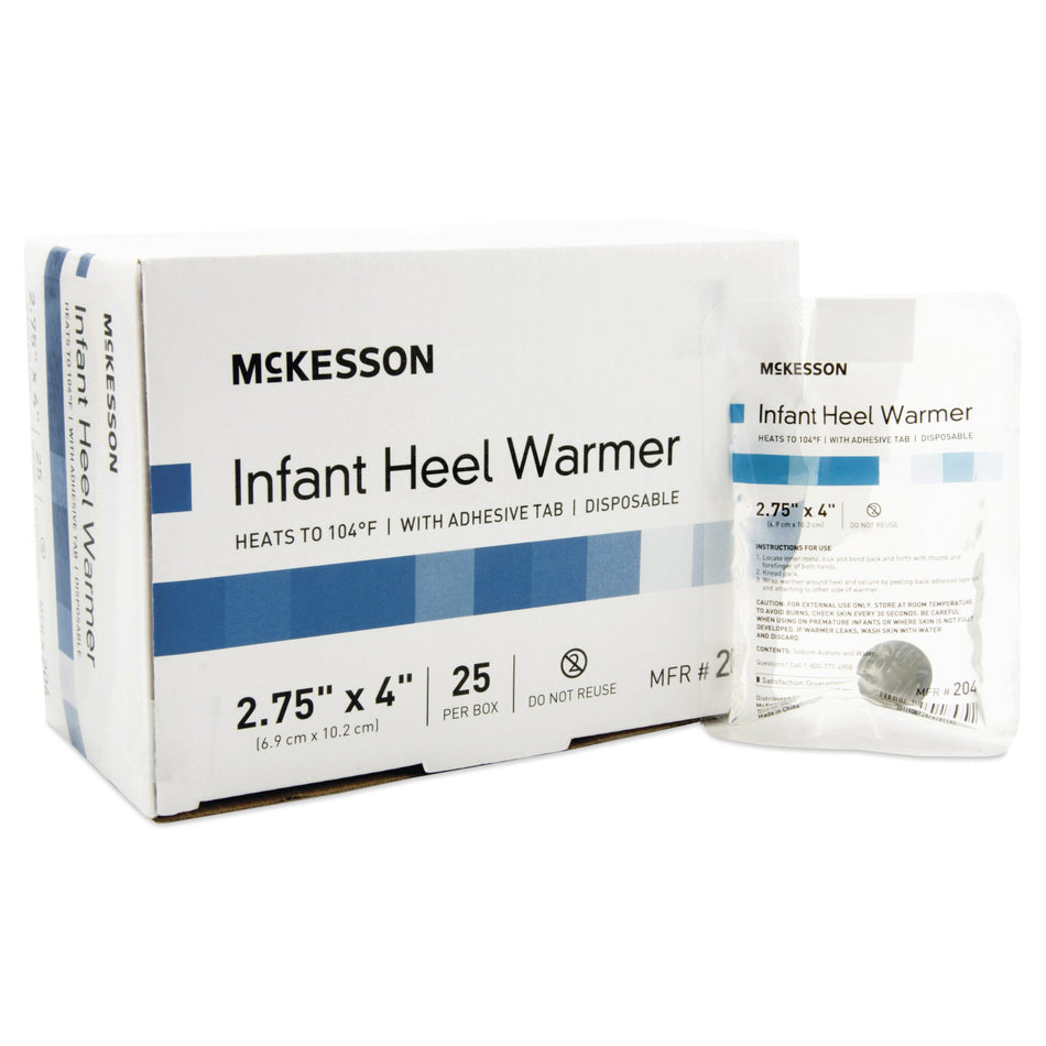 McKesson Infant Heel Warmer, 2� x 4 Inch-Instant Infant Heel Warmer McKesson Heel One Size Fits Most Sodium Acetate / Water Disposable