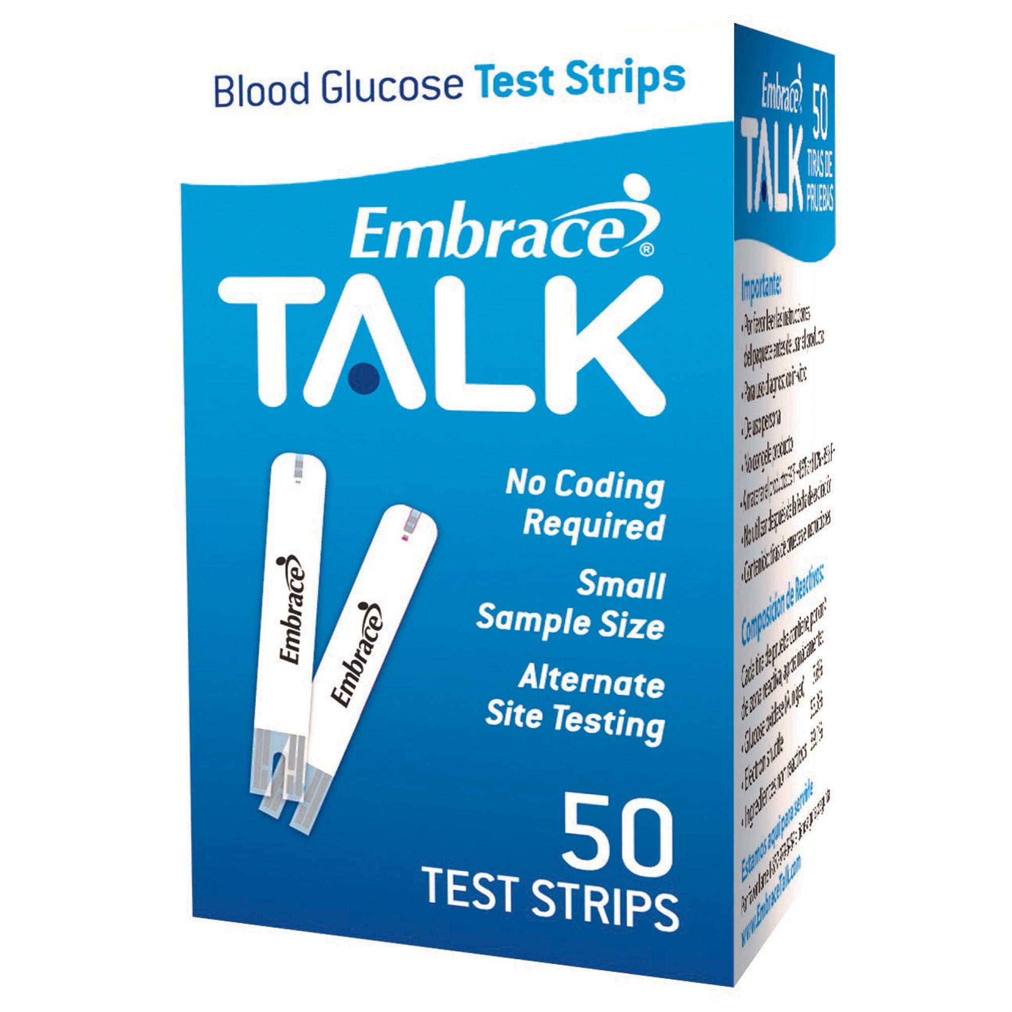 Omnis Health Embrace Blood Glucose Test Strips-Blood Glucose Test Strips Embrace 50 Strips per Pack