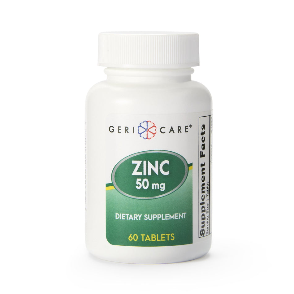 Geri-Care Zinc Sulfate Mineral Supplement-Mineral Supplement Geri-Care Zinc Sulfate 50 mg Strength Tablet 60 per Bottle