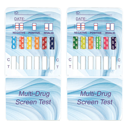 McKesson Consult 12-Drug Panel with Adulterants Drugs of Abuse Test Kit-"Drugs of Abuse Test Kit McKesson Consult AMP, BAR, BZO, COC, mAMP/MET, MDMA, MOP, MTD, OXY, PCP, TCA, THC 25 Tests CLIA Waived"