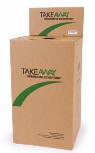 TakeAway Recovery System Mailback Sharps Container-"Mailback Medication Return Container TakeAway Recovery System 20 Gallon, 14 L X 14 W X 23-3/4 H Inch, Cardboard"
