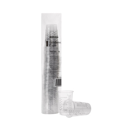 McKesson Graduated Drinking Cup, 10 oz., Clear-Drinking Cup McKesson 10 oz. Clear Polyethylene Disposable