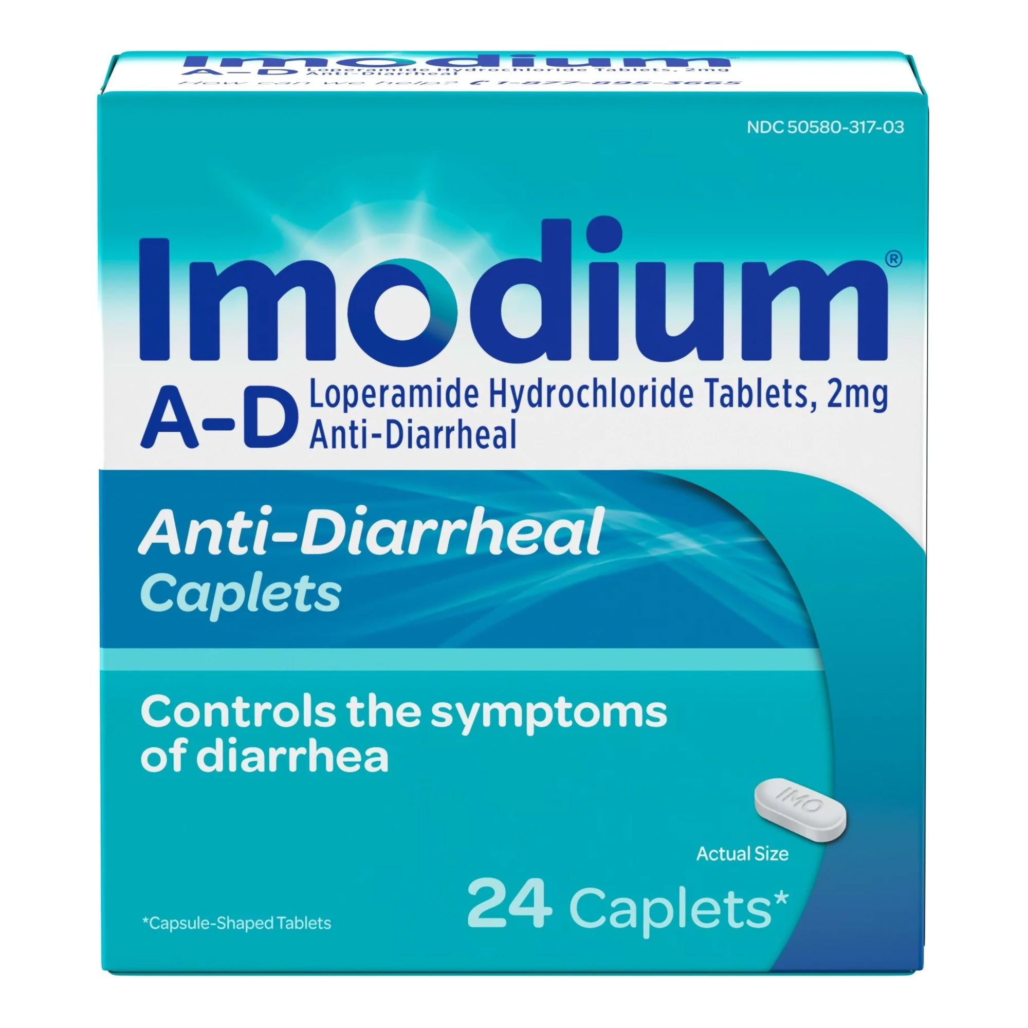 Imodium A-D Loperamide Anti-Diarrheal-Anti-Diarrheal Imodium A-D 2 mg Strength Caplet 24 per Box