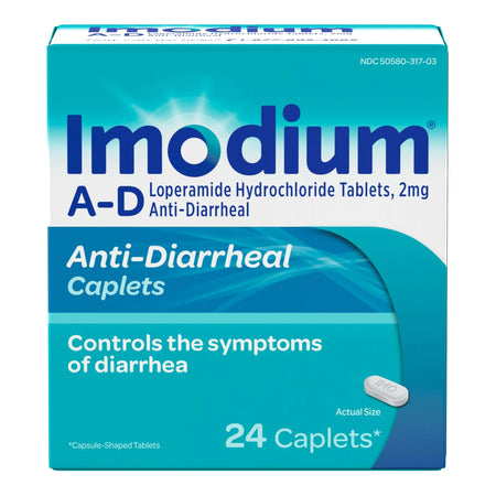 Imodium A-D Loperamide Anti-Diarrheal-Anti-Diarrheal Imodium A-D 2 mg Strength Caplet 24 per Box