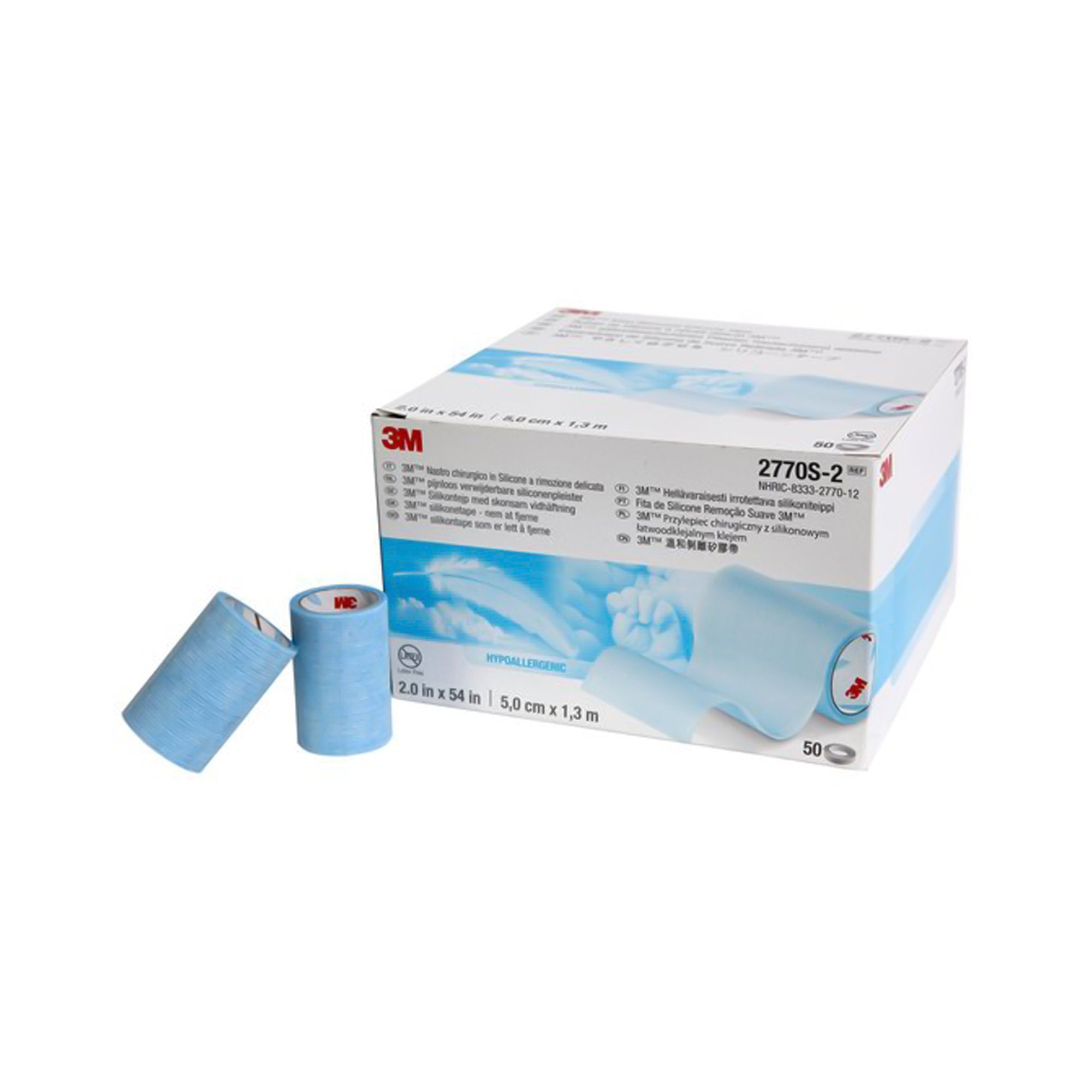 3M Micropore S Silicone Medical Tape, 2 Inch x 1-1/2 Yard, Blue-Medical Tape 3M Micropore S Blue 2 Inch X 1-1/2 Yard Silicone NonSterile