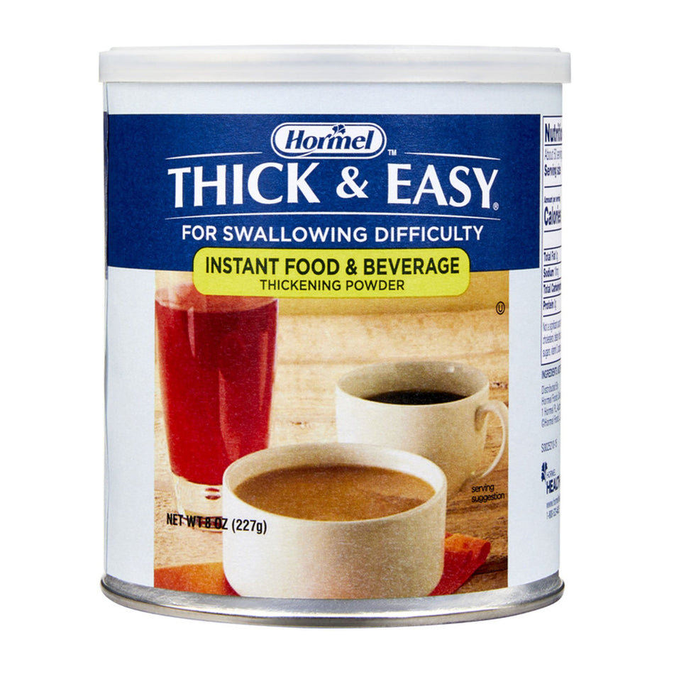 Thick & Easy IDDSI Level 0 Thin Food and Beverage Thickener, 8-ounce Canister-Food and Beverage Thickener Thick & Easy 8 oz. Canister Unflavored Powder IDDSI Level 0 Thin