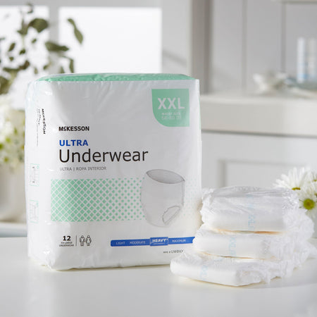 McKesson Ultra Heavy Absorbent Underwear, 2X-Large - Incontinence>Adult Briefs and Protective Undergarments - McKesson Brand