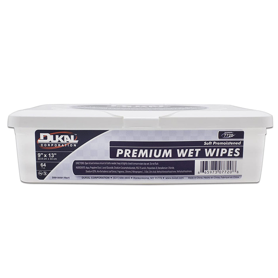 Dukal™ Premium Personal Wipe, 9 x 13 Inch - Personal Hygiene>Skin Care>Personal Wipes - Dukal