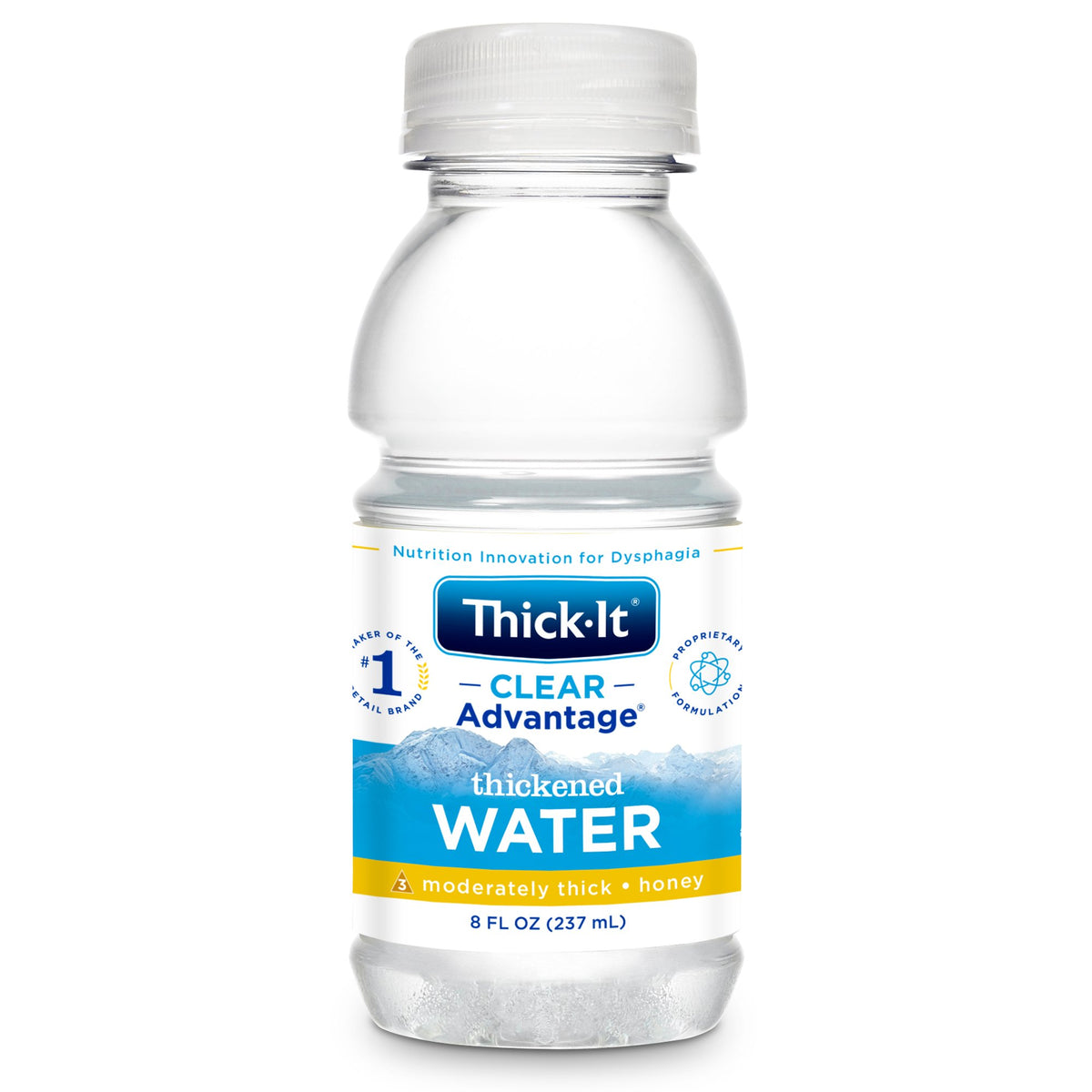 Thick-It AquaCareH2O Thickened Beverage, 8-ounce Bottle-Thickened Water Thick-It Clear Advantage 8 oz. Bottle Unflavored Liquid IDDSI Level 3 Moderately Thick/Liquidized