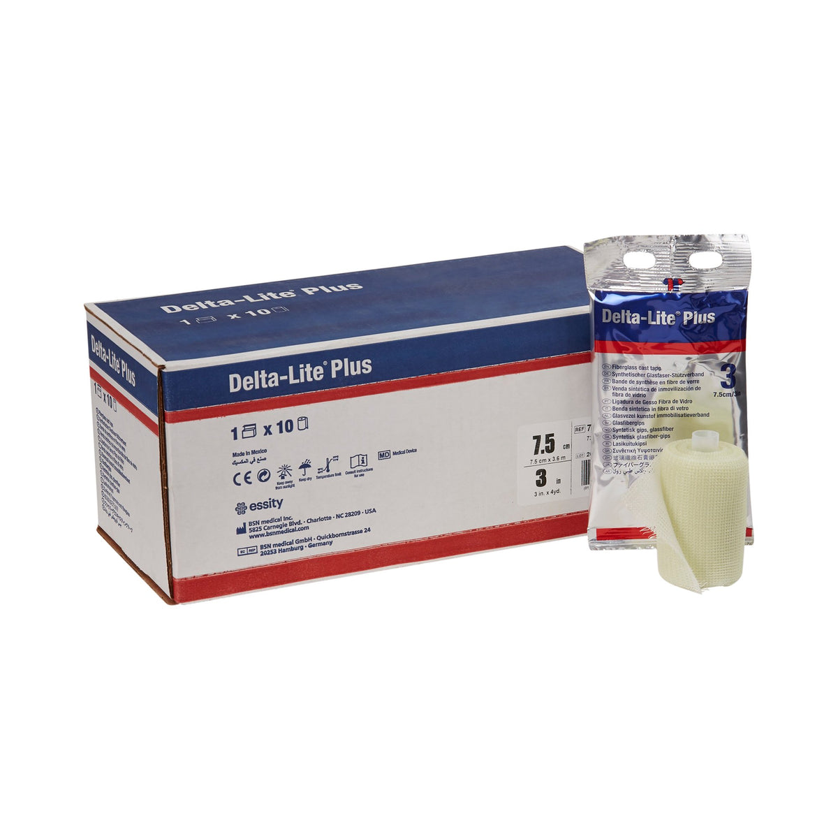 Delta-Lite Plus White Cast Tape, 3 Inch x 4 Yard-Cast Tape Delta-Lite Plus 3 Inch X 12 Foot Fiberglass / Resin White
