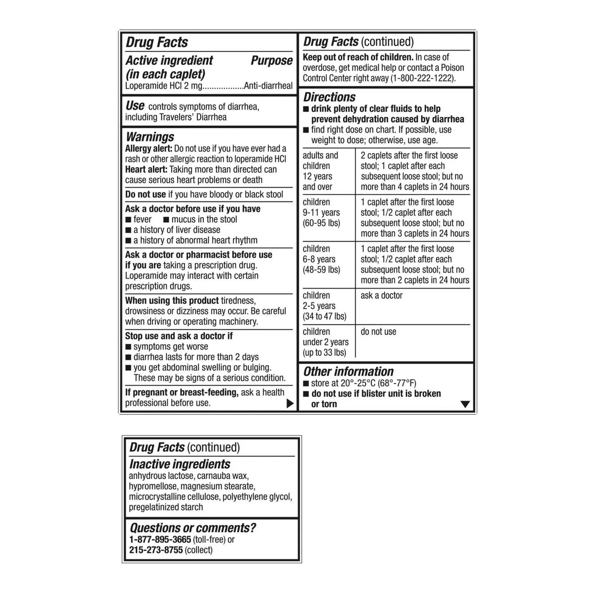 Imodium A-D Loperamide Anti-Diarrheal-Anti-Diarrheal Imodium A-D 2 mg Strength Caplet 24 per Box