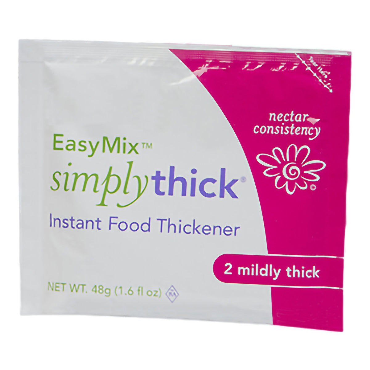 SimplyThick Easy Mix Food and Beverage Thickener, Unflavored-Food and Beverage Thickener SimplyThick Easy Mix 48 Gram Individual Packet Unflavored Gel IDDSI Level 2 Mildly Thick
